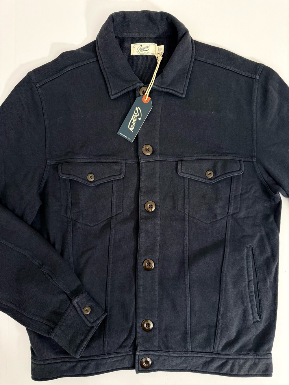 NWT | Grayers Navy Knit Trucker Jacket | Medium